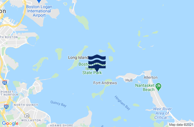 Rainsford Island 0.4 n.mi. SE of, United Statesの潮見表地図