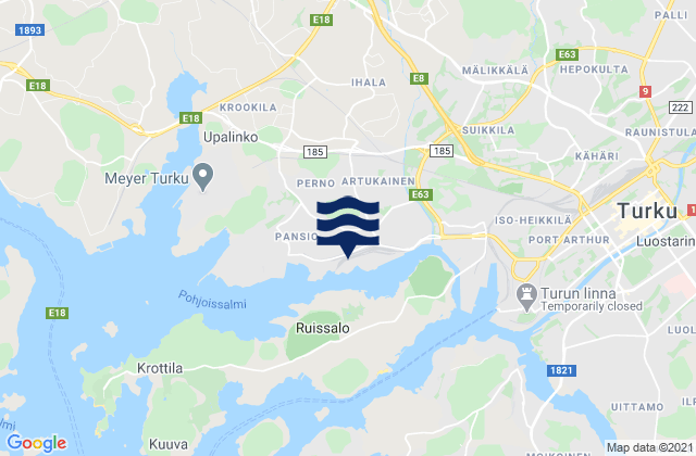 Raisio, Finlandの潮見表地図