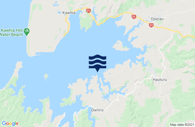 Rakaunui Inlet, New Zealandの潮見表地図