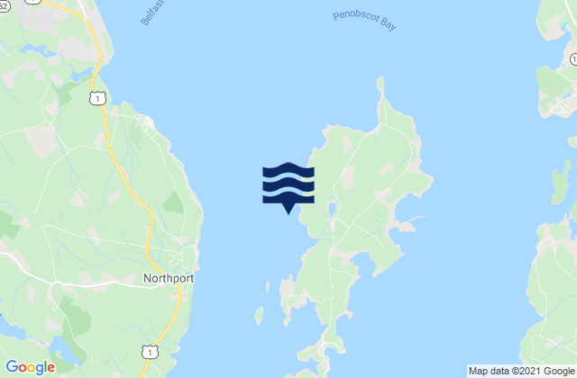 Ram Island west of West Penobscot Bay, United Statesの潮見表地図
