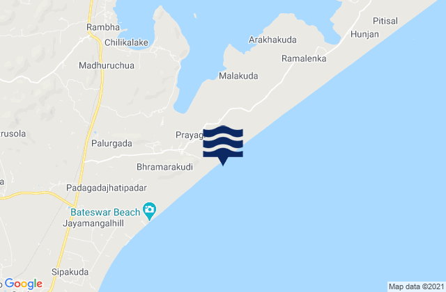 Rambha, Indiaの潮見表地図