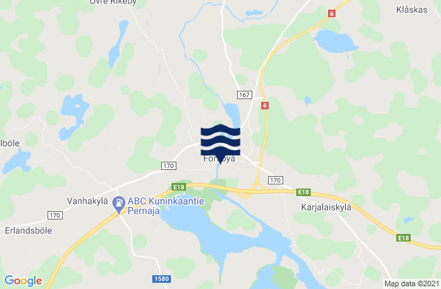 Rame Head, Finlandの潮見表地図
