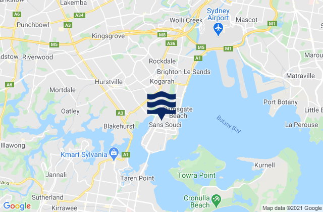 Ramsgate, Australiaの潮見表地図