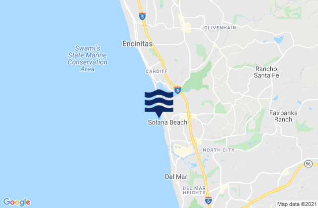 Rancho Santa Fe, United Statesの潮見表地図