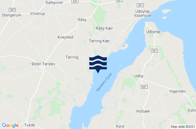 Randers Kommune, Denmarkの潮見表地図