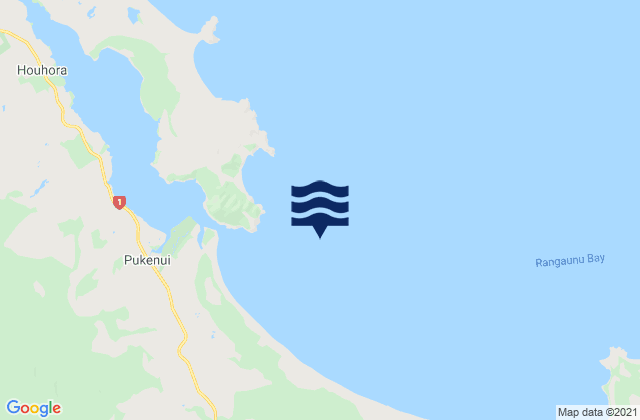 Rangaunu Bay, New Zealandの潮見表地図