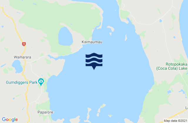 Rangaunu Harbour, New Zealandの潮見表地図