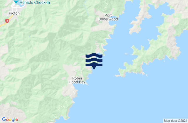 Rangitane Bay, New Zealandの潮見表地図