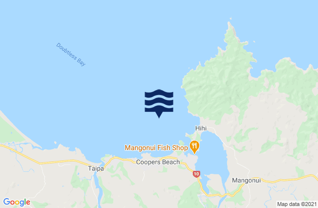 Rangitoto Peninsula, New Zealandの潮見表地図
