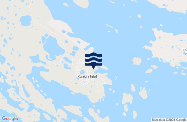 Rankin Inlet, Canadaの潮見表地図