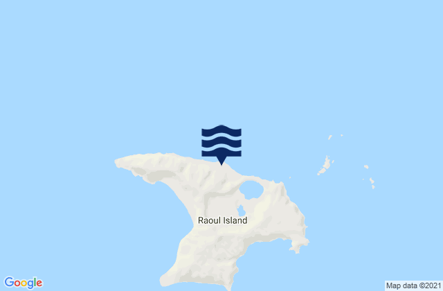 Raoul or Sunday Island, New Zealandの潮見表地図