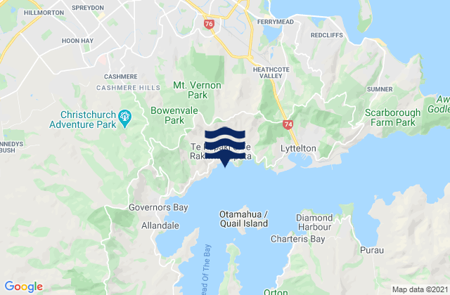 Rapaki Bay, New Zealandの潮見表地図