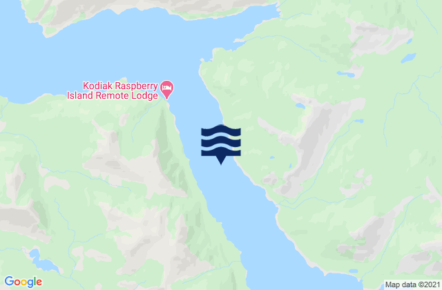 Raspberry Strait south of Muskomee Bay, United Statesの潮見表地図