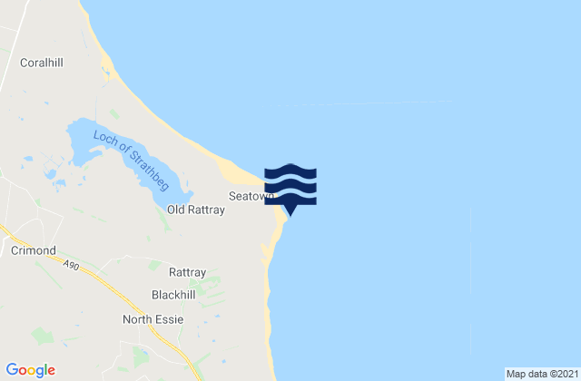 Rattray Head, United Kingdomの潮見表地図