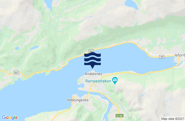 Rauma, Norwayの潮見表地図