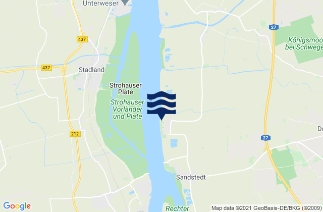 Rechtenfleth, Germanyの潮見表地図
