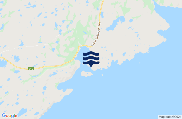 Red Bay, Canadaの潮見表地図