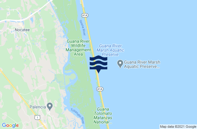 Red Bay Point St Johns River, United Statesの潮見表地図