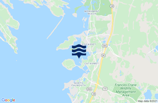 Red Brook Harbor, United Statesの潮見表地図