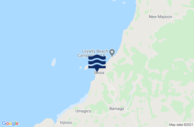 Red Island Point, Australiaの潮見表地図