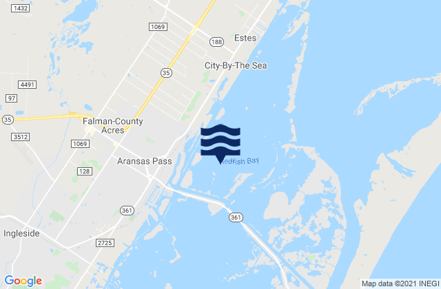 Redfish Bay, United Statesの潮見表地図