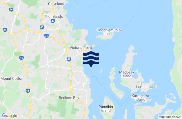Redland Bay, Australiaの潮見表地図