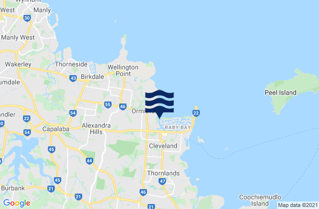 Redland, Australiaの潮見表地図