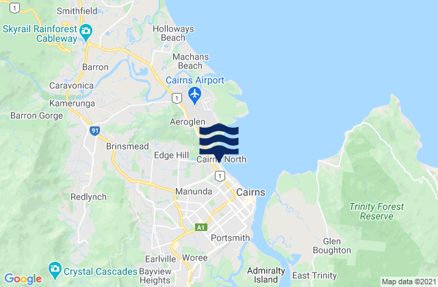Redlynch, Australiaの潮見表地図