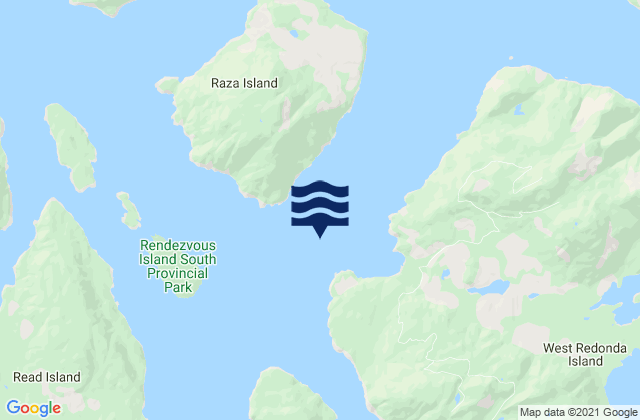 Redonda Bay, Canadaの潮見表地図
