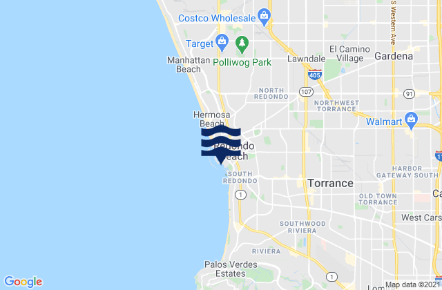 Redondo Beach, United Statesの潮見表地図