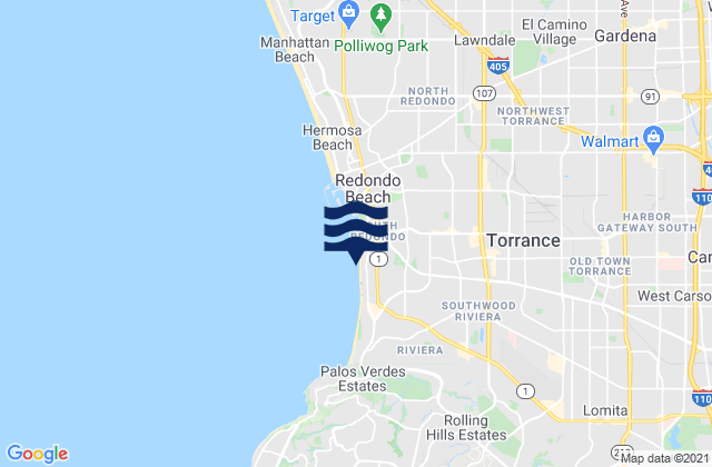 Redondo Beach State Park, United Statesの潮見表地図
