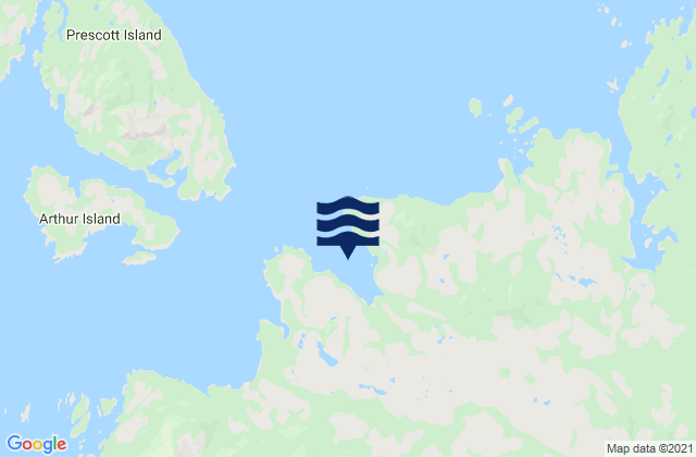 Refuge Bay, Canadaの潮見表地図