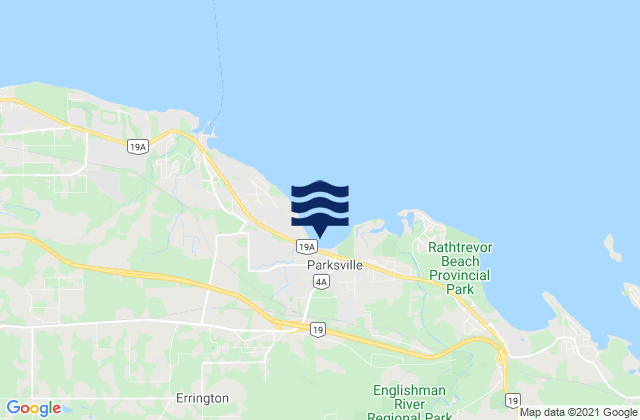 Regional District of Nanaimo, Canadaの潮見表地図