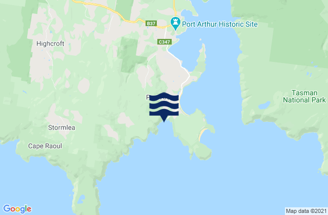 Remarkable Caves, Australiaの潮見表地図