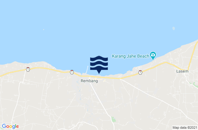 Rembang, Indonesiaの潮見表地図