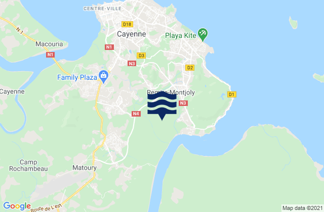 Remire-Montjoly, Brazilの潮見表地図