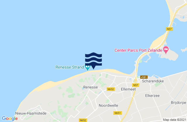 Renesse, Netherlandsの潮見表地図