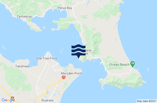 Reotahi Bay, New Zealandの潮見表地図