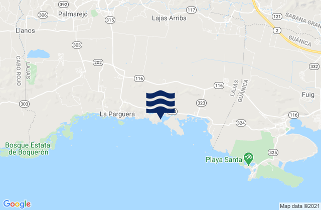 Retiro Barrio, Puerto Ricoの潮見表地図
