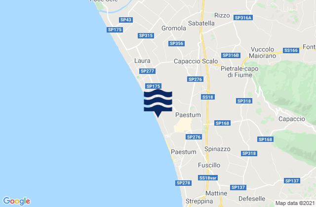 Rettifilo-Vannullo, Italyの潮見表地図