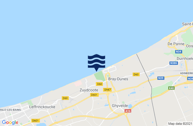 Rexpoëde, Franceの潮見表地図