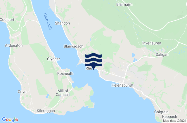 Rhu Marina, United Kingdomの潮見表地図