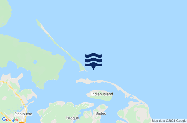Richibucto Bar, Canadaの潮見表地図