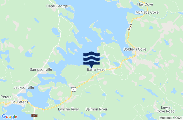 Richmond County, Canadaの潮見表地図