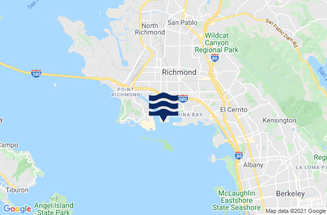 Richmond Inner Harbor, United Statesの潮見表地図