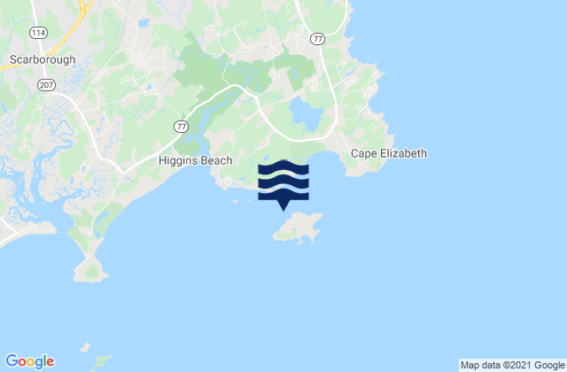Richmond Island, United Statesの潮見表地図