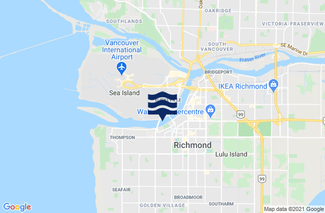 Richmond, Canadaの潮見表地図