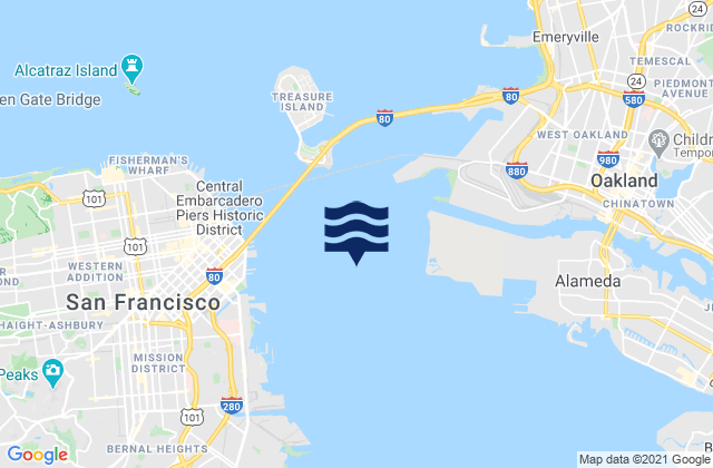 Rincon Point midbay, United Statesの潮見表地図
