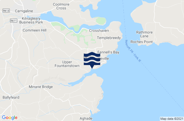 Ringabella Bay, Irelandの潮見表地図