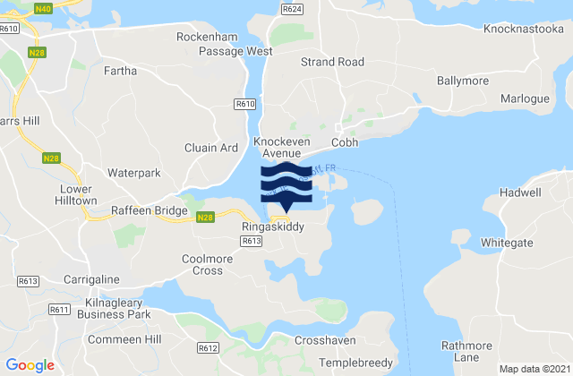 Ringaskiddy, Irelandの潮見表地図